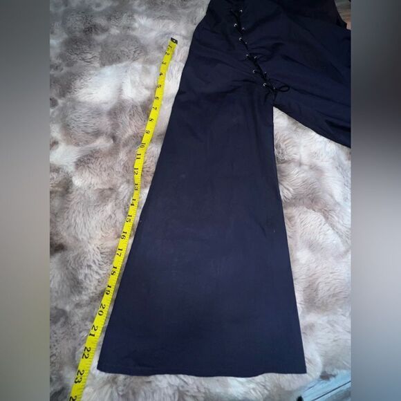 Derek Lam 10 Crosby-100% cotton Bell-Sleeve A-Line Dress w/ Lacing , size 8 - Picture 10 of 16